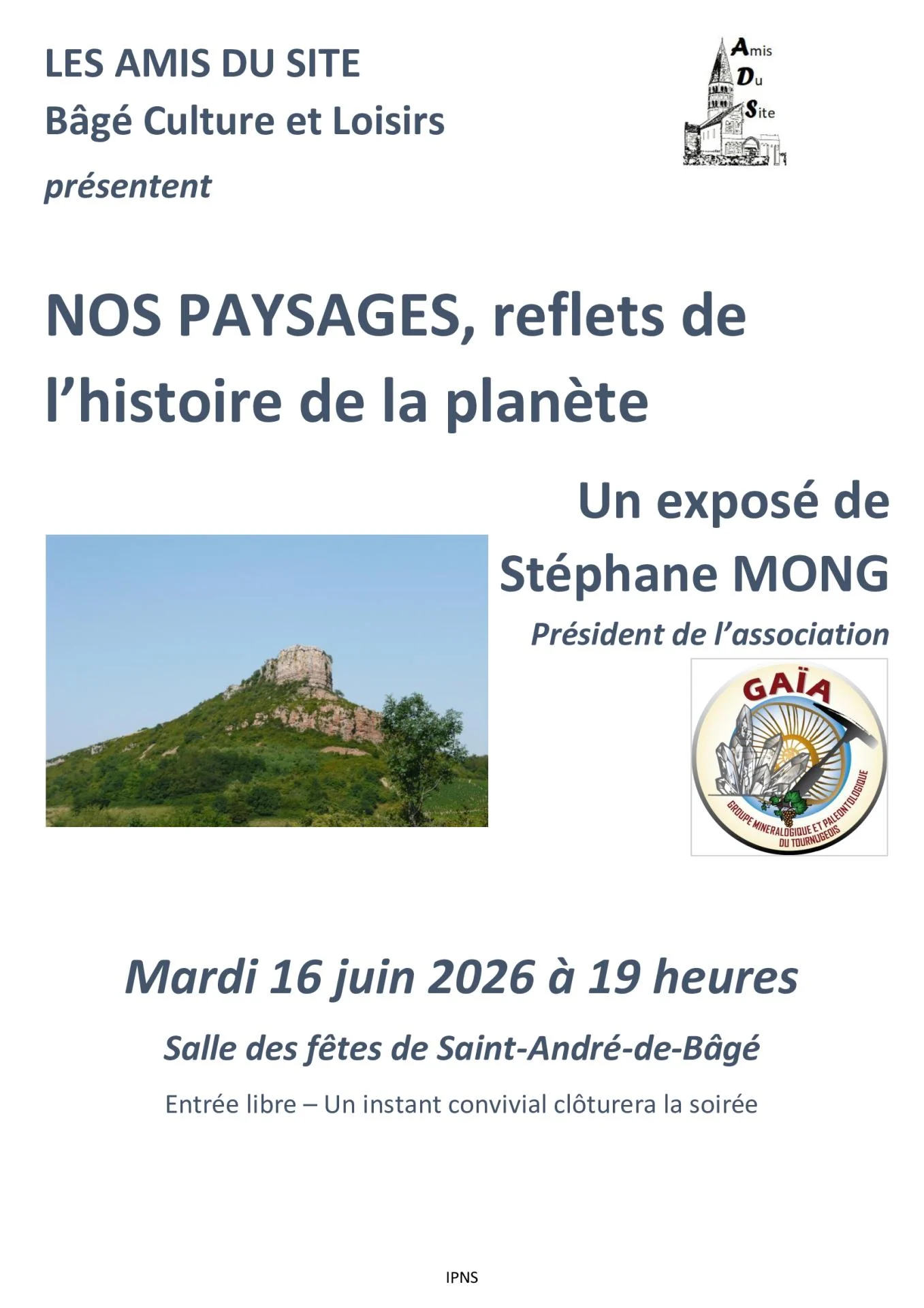 Affiche conference geologie